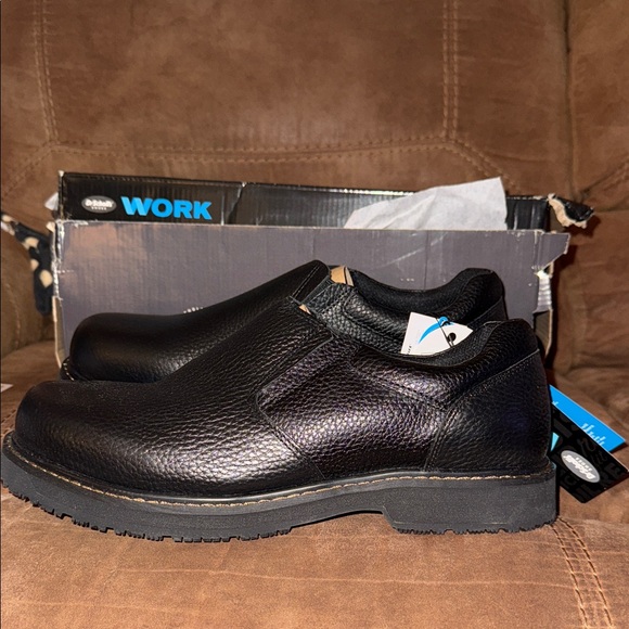 Dr. Scholl\'s Black Winder II Slip Resistant Leather Slip-On Loafer Size 10W Mens main image 4
